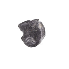 Fragment of a double-sided Drohiczyn seal. On one side a cross with one arm ending in a triangle