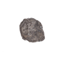 Fragment of a double-sided Drohiczyn seal. On one side a cross with one arm ending in a triangle