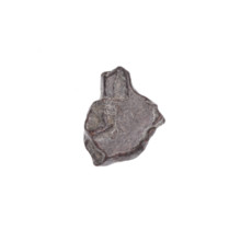Fragment of a double-sided Drohiczyn seal. Illegible drawing on one side and the other. 11th–13th