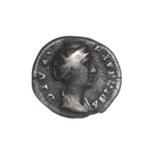 Denarius of Antoninus Pius (reigned 138–161) issued after 141. Obverse: bust of Faustina the Elder