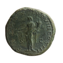 Dupondius of Marcus Aurelius (121–180; Roman emperor 161–180), issuer Marcus Aurelius. Obverse: