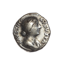 Denarius of Faustina the Younger (ca. 130–176), Roman Empress (161–176); issuer: Marcus Aurelius