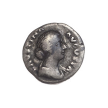 Denarius of Faustina the Younger (ca. 130–176; Roman empress 161–176), issuer Marcus Aurelius