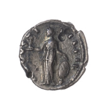 Denarius, Faustina the Younger (ca. 130–176; Roman empress 161–176), obverse: draped bust of