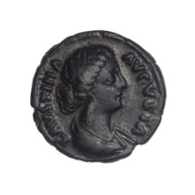 Denarius of Faustina the Younger (ca. 130–176), Roman empress 161–176; issuer Marcus Aurelius