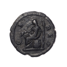 Denarius of Faustina the Younger (ca. 130–176), wife of Marcus Aurelius (121–180). Obverse: bust of