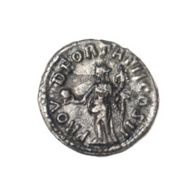 Denarius of Lucius Verus (130–169; Roman emperor 161–169). Obverse: Head of Lucius Verus uncovered