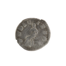 Denarius of Lucilla (149–182), struck 164–169. Obverse: Bust of Lucilla in drapery facing right,