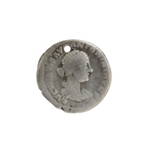 Denarius (with a hole). Obverse: Draped bust of Lucilla facing right, inscription
