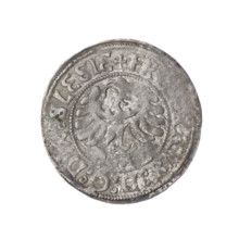 Frederick II (Duke of Brzeg-Legnica; 1480–1547). Av. Silesian eagle; in the rim between the pearl