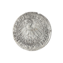 Obverse: Male bust of Frederick II, Duke of Brzeg-Legnica, turned right, with beard and sideburns,