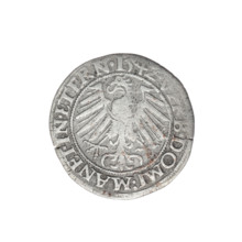 Obverse: Male bust turned right, with a beard and sideburns, wearing a coat with a wide collar; in