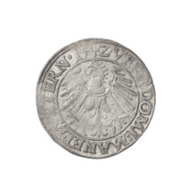 Obverse: Male bust turned right, with a beard and sideburns, in a coat with a wide collar; in the