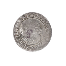 Obv.: Male bust in armor turned right with beard and sideburns; in the rim between pearly borders