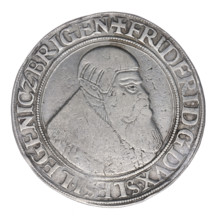 Thaler, Stoltz, Michael (fl. ca. 1540–1555). Obv.: Male bust turned right with a beard and