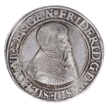 Thaler, Frederick II (Duke of Brzeg-Legnica; 1480–1547); maker: Michael Stoltz (fl. ca. 1540–1555).