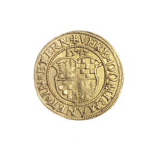 Ducat by Michael Stoltz (fl. ca. 1540–1555) featuring Frederick II, Duke of Brzeg-Legnica