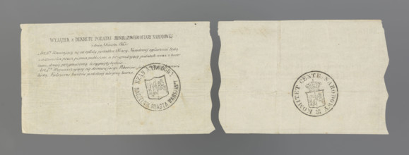 Receipt and notification of the National Government; securities; registered receipt; January