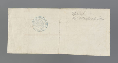 Personal receipt of a compulsory loan; receipts, securities; January Uprising (1863–1864); National