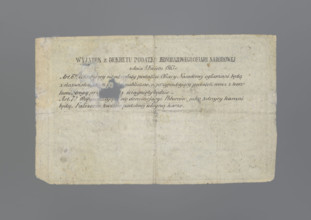 Personal note for 50 Polish zlotys, National Government, receipts, securities, personal receipts,