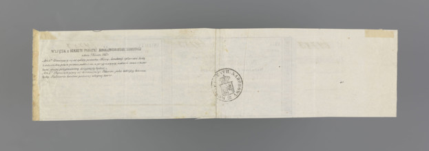 National tax receipt and advice for the National Government, securities and receipt related to the