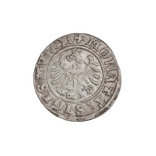 Crown half-grosz of Sigismund I the Old (King of Poland; 1506–1548). Obverse: Polish crowned eagle