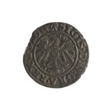 Gdansk szelag, Sigismund I the Old (King of Poland; 1506–1548). Polish coin (1539). Obverse: Eagle