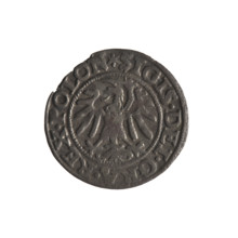 Gdansk szelag, Sigismund I the Old (King of Poland; 1506–1548). Polish coin (Gdansk), 1547.