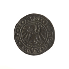 Gdansk szelag, Sigismund I the Old (King of Poland; 1506–1548). Polish coin, 1547. Obverse: Eagle