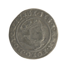 Gdansk grosz, Sigismund I the Old (King of Poland; 1506–1548). Obverse: Crowned male bust in