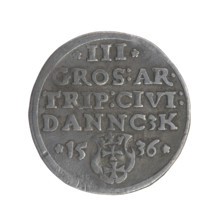 Gdansk troika, Sigismund I the Old (King of Poland; 1506–1548). Jagiellonians dynasty. Obverse: