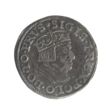 Gdansk trojak, Sigismund I the Old (King of Poland; 1506–1548). Polish coin (1537), Jagiellonian