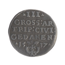 Gdansk trojak, Sigismund I the Old (King of Poland; 1506–1548). Polish coin (Gdansk), Jagiellonians