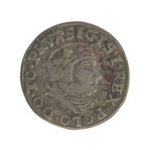 Gdansk troika, Sigismund I the Old (King of Poland; 1506–1548), Polish coin, Jagiellon dynasty,