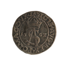 Obverse: Under the crown a tied monogram composed of the letters SA, on the sides the year: 15 -