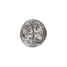 denarius, Boleslaw III Krzywousty (prince of Poland; 1086–1138), allegories, spearhead (issue