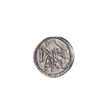 denarius, Boleslaw III Krzywousty (prince of Poland; 1086/1107–1138), allegories, spearhead (issue