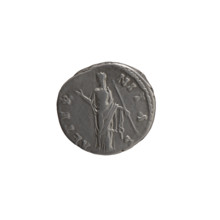 Denarius, posthumous issue for Faustina the Elder (98–141; Roman empress 138–141). Obverse: Bust of