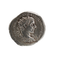 Antoninian of Elagabalus (Roman emperor 218–222). Obverse: Bust of Elagabalus facing right wearing