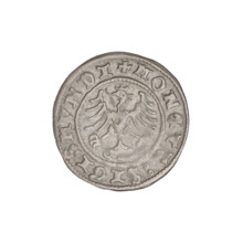 Crown half-grosz, Sigismund I the Old (King of Poland; 1506–1548). Obverse: Polish eagle with