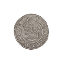 Crown half-grosz, Sigismund I the Old (King of Poland; 1506–1548). Obverse: Polish eagle with