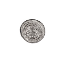 Denarius, Boleslaw III Krzywousty (prince of Poland; 1107–1138). Av.: In a beaded border, a knight