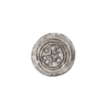 Denarius of Boleslaw III Krzywousty (prince of Poland, c. 1107–1138). Obverse: in a beaded border,