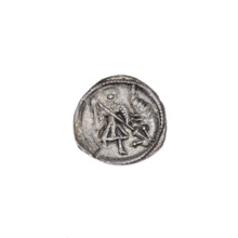 Denarius of Boleslaw III Krzywousty (prince of Poland; c. 1125–1138). Obverse: within a beaded