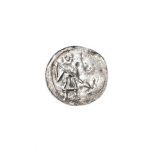 denarius, Boleslaw III Krzywousty (prince of Poland; 1086-1138), allegories, spearhead (issue