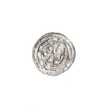 Denarius, Boleslaw III Krzywousty (prince of Poland; reign 1107–1138). Obverse: in the beaded