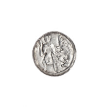 Denarius of Boleslaw III Krzywousty (prince of Poland; ca. 1107–1138). Obverse: in a linear border,