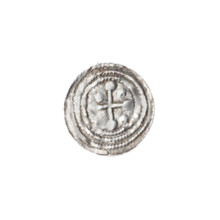 Denarius of Boleslaw III Krzywousty (prince of Poland; ca. 1086–1138), ca. 1125–1138. Obverse: in a