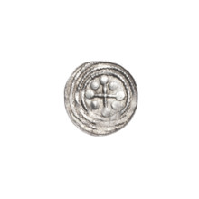 denarius, Boleslaw III Krzywousty (prince of Poland; 1086–1138), allegories, chain mail, spearhead