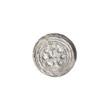 Denarius, Boleslaw III Krzywousty (prince of Poland; 1086–1138). Obverse: in the beaded border, a